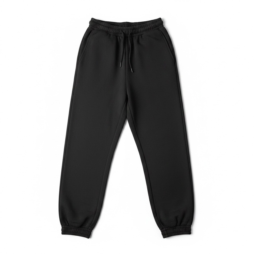 Pimkie Collection Womens Black Jogger Sweatpants Fleece Lined Drawstring Waist